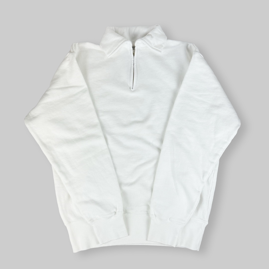 necessary or unnecessary ネセサリーオアアンネセサリー｜ HOT MAC ZIP ハーフジップ裏起毛スウェット｜シンプル 暖かい 秋冬の防寒 ジャケットのインナーとして  ユニセックス N.O.UN 日本製｜90012385