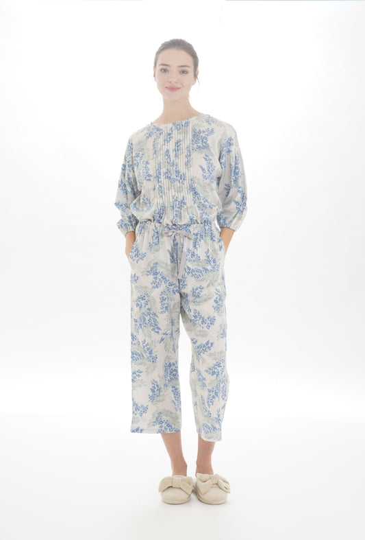 ブルーミモザライク7分袖パジャマ